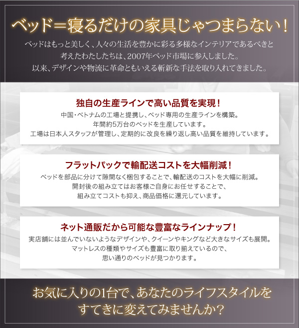 コンセント付き収納ベッド Ever エヴァー