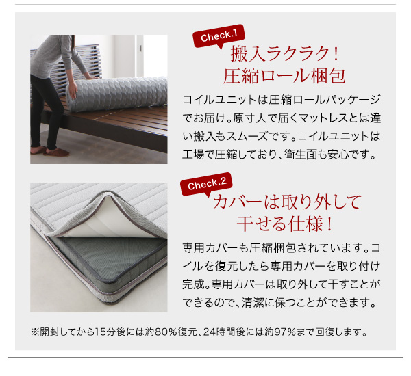 コンセント付き収納ベッド Ever エヴァー
