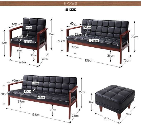 カラーは選べる2色カラーはバイキャストブラックとモケットグリーンの2色をご用意しました。好みに合わせてお選びください。木肘レトロソファ【BARNEY】バーニー