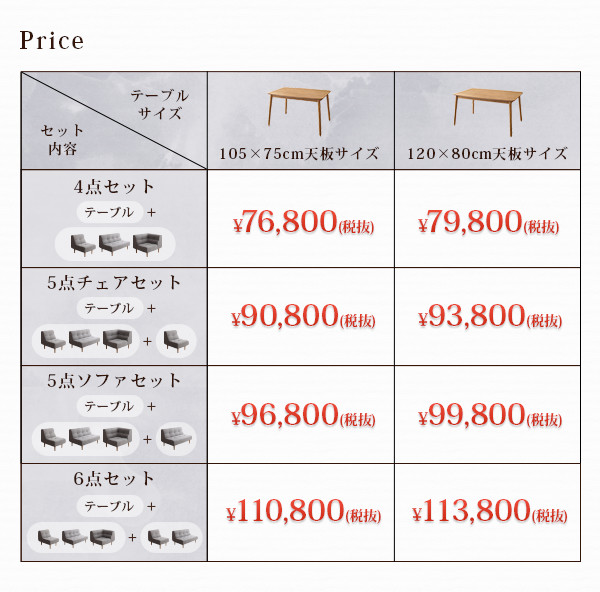 リビングダイニングセット【puits】ピュエ