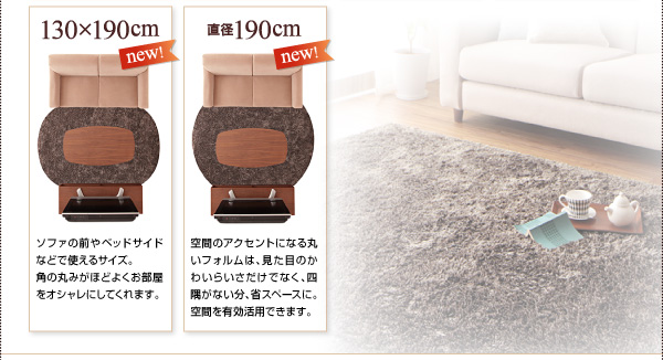 ふかふかマイクロファイバーの贅沢シャギーラグ