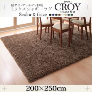 防ダニ・アレルゲン抑制ミックスシャギーラグ【CROY】クロイ 200×250cm