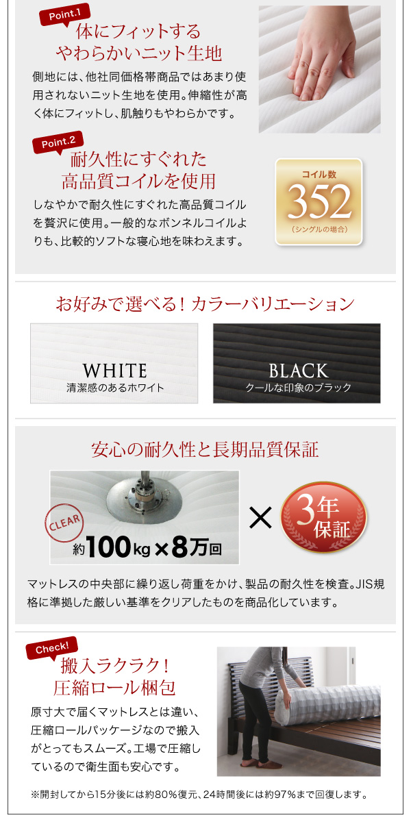 棚・コンセント付きフロアベッド W.coRe ダブルコア